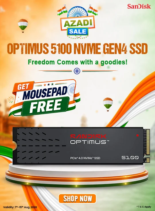 Sandisk Optimus 5100 NVMe 500GB Gen4 SSD