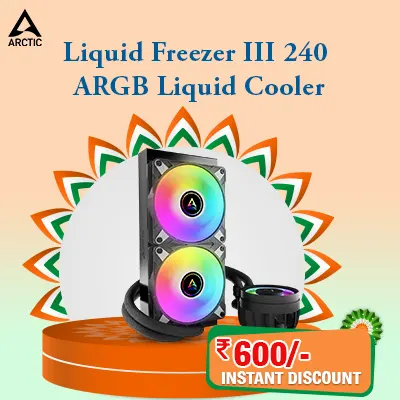 Arctic Liquid Freezer III 240 ARGB CPU Liquid Cooler (Black)