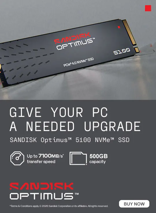 Sandisk Optimus 5100 NVMe 500GB Gen4 SSD