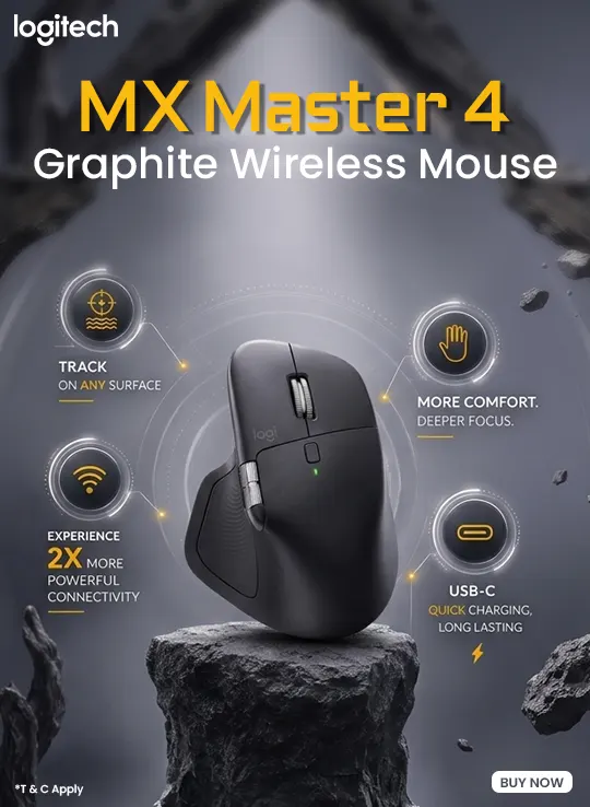 Logitech MX Master 4 Graphite Wireless Mouse