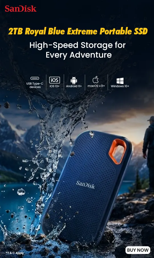 SanDisk E61 2TB Royal Blue Extreme Portable SSD