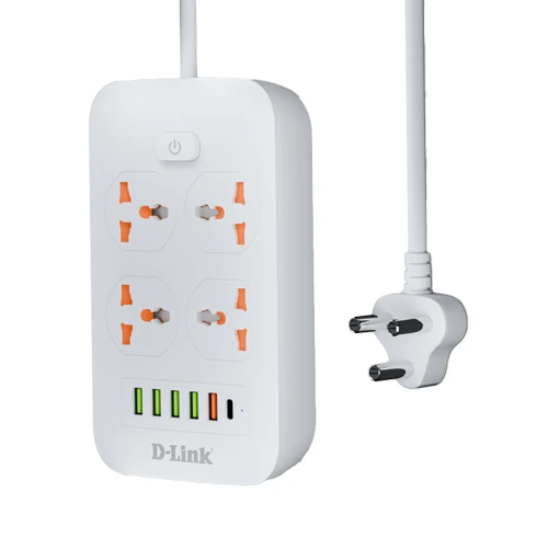 D-Link DPA-F451 Power Strip with 4AC, 5USB and 1C Port - White