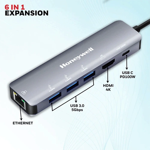 Honeywell 6 in 1 Type-C Docking Station