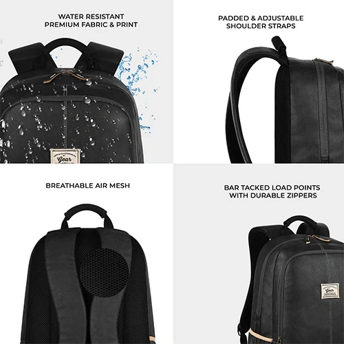 Gear Classic Faux Leather Laptop Backpack