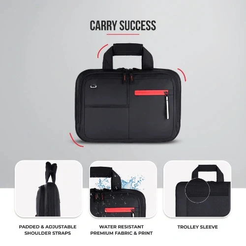 Gear Vector Black-Red Laptop Messenger Bag