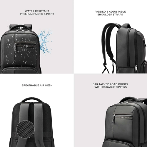 Gear Vintage 4 Anti-Theft Faux Leather Laptop Backpack
