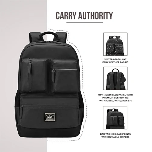 Gear Vintage Boxy Faux Leather Laptop Backpack