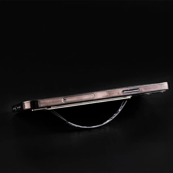 SleekStrip Phone Stand and Grip - Gunmetal Base with B&W Camouflage Strip