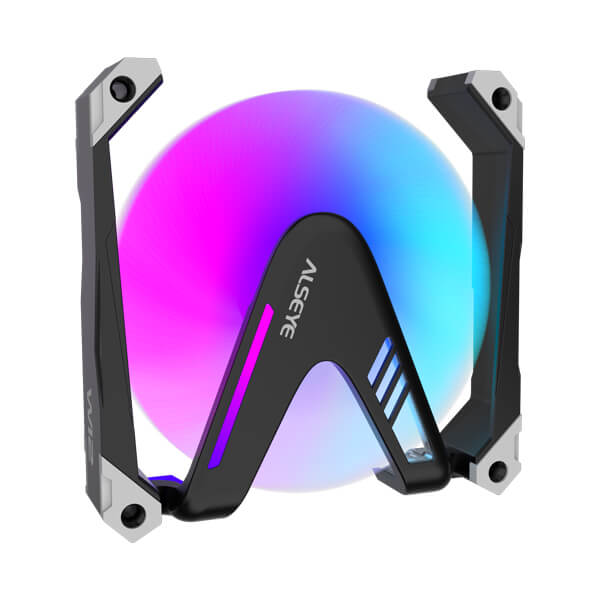 Alseye Warrior W12 Black &ndash; 120mm ARGB Cabinet Fan with PWM Controller (Single Pack)