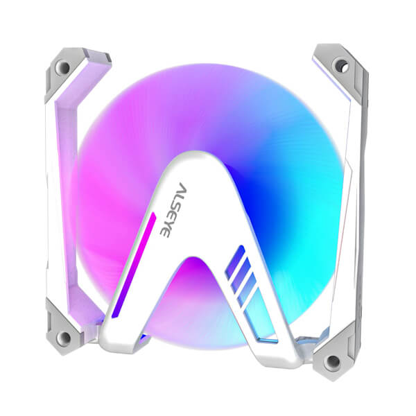 Alseye Warrior W12 White &ndash; 120mm ARGB Cabinet Fan with PWM Controller (Single Pack)