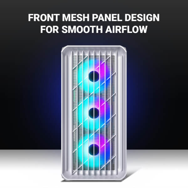 Ant Esports 205 Mini 6F ARGB White M-ATX Case
