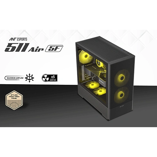 Ant Esports 511 Air 5F ARGB E-ATX Mid Tower Case