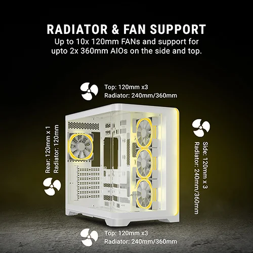 Ant Esports Crystal ARC ARGB White ATX Mid Tower Case