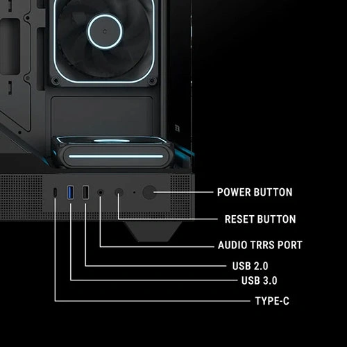 Ant Esports Crystal Neo Mini ARGB M-ATX Case