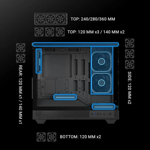 Ant Esports Crystal Neo Mini ARGB M-ATX Case