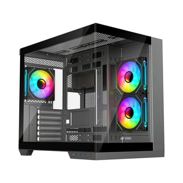 Ant Esports Crystal X4 ARGB Grey ATX Mid Tower Case