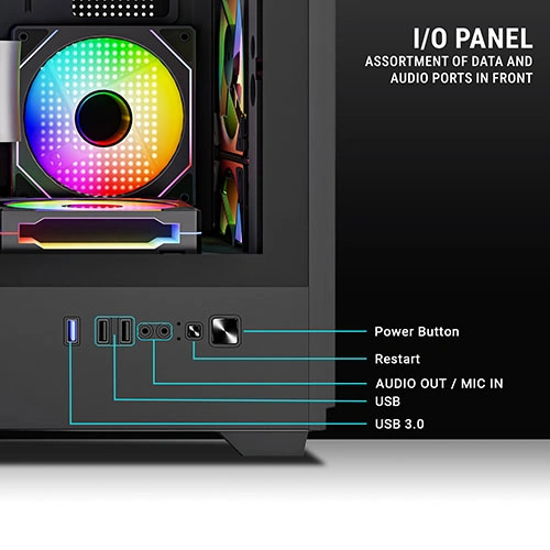Ant Esports EVO 360 Lite ARGB E-ATX Mid Tower Case