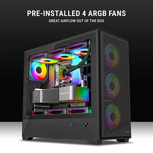 Ant Esports EVO 360 Lite ARGB E-ATX Mid Tower Case