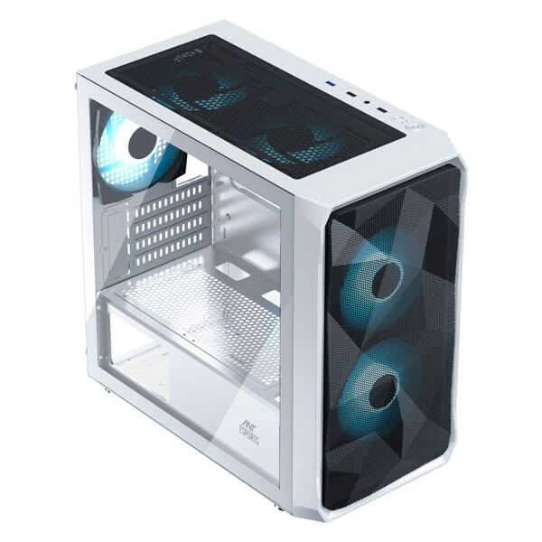 Ant Esports ICE-100 Air Mini Mesh White M-ATX Case