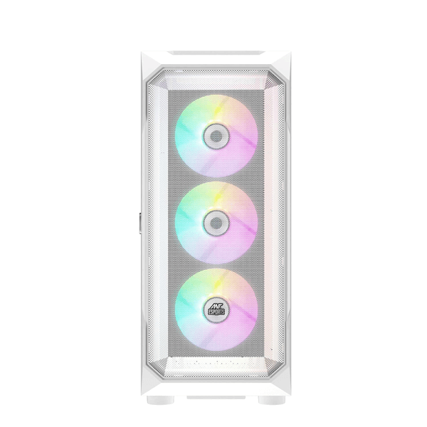Ant Esports ICE-410TG ARGB White E-ATX Mid Tower Case