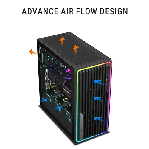 Ant Esports MeshX360 ARGB E-ATX Mid Tower Case