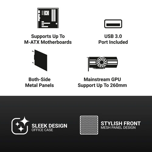 Ant Esports Si14 M-ATX Mini Tower Case