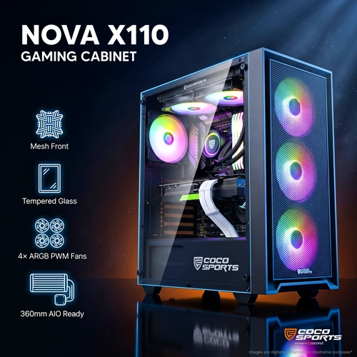 Coco Sports Nova X110 ARGB ATX Mid Tower Case