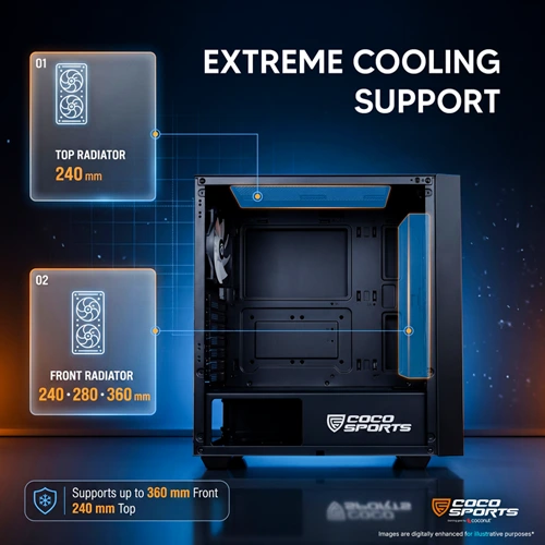 Coco Sports Nova X110 ARGB ATX Mid Tower Case