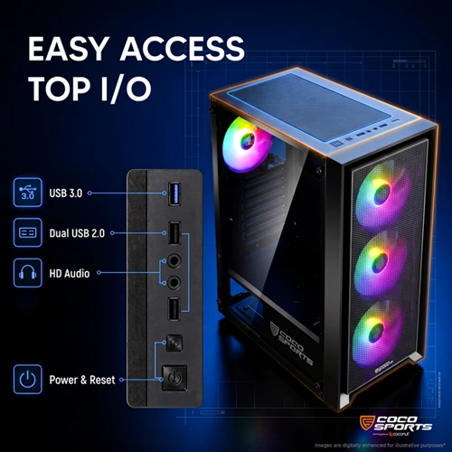 Coco Sports Nova X110 ARGB ATX Mid Tower Case