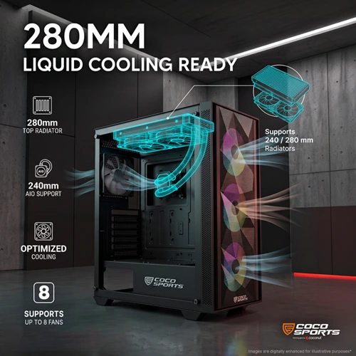 Coco Sports Nova X660 ARGB ATX Mid Tower Case