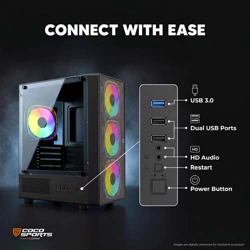 Coco Sports Nova X770 ARGB M-ATX Mini Tower Case