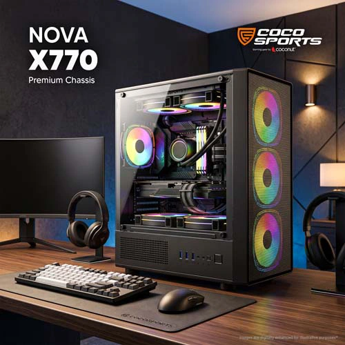 Coco Sports Nova X770 ARGB M-ATX Mini Tower Case