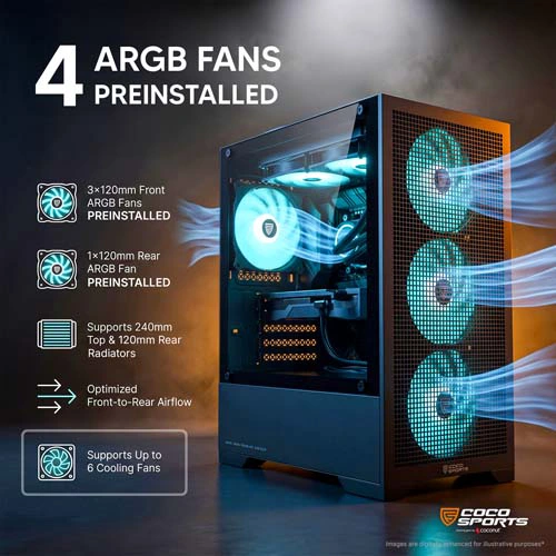 Coco Sports Nova X880 ARGB M-ATX Mini Tower Case
