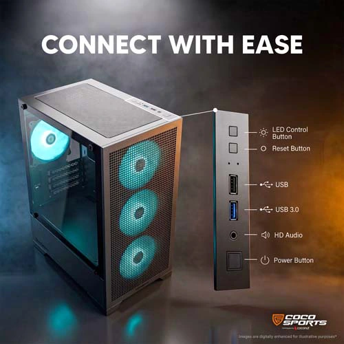 Coco Sports Nova X880 ARGB M-ATX Mini Tower Case