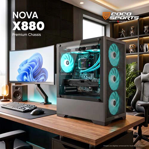 Coco Sports Nova X880 ARGB M-ATX Mini Tower Case