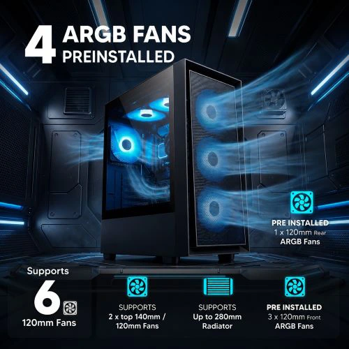 Coco Sports RAMPAGE 3000D ARGB E-ATX Mid Tower Case