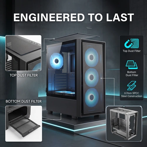 Coco Sports RAMPAGE 3000D ARGB E-ATX Mid Tower Case
