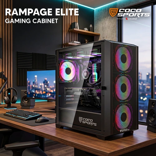 Coco Sports RAMPAGE Elite ARGB ATX Mid Tower Case