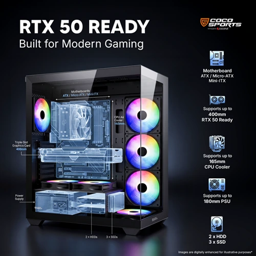 Coco Sports STARK Z11 ARGB ATX Mid Tower Case