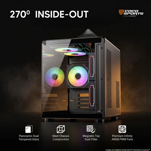 Coco Sports STARK Z15 ARGB M-ATX Mini Tower Case