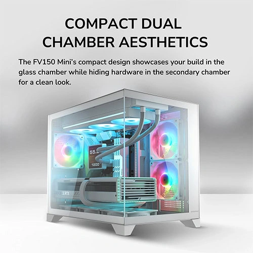 Cougar FV150 Mini White M-ATX Mini Tower Case