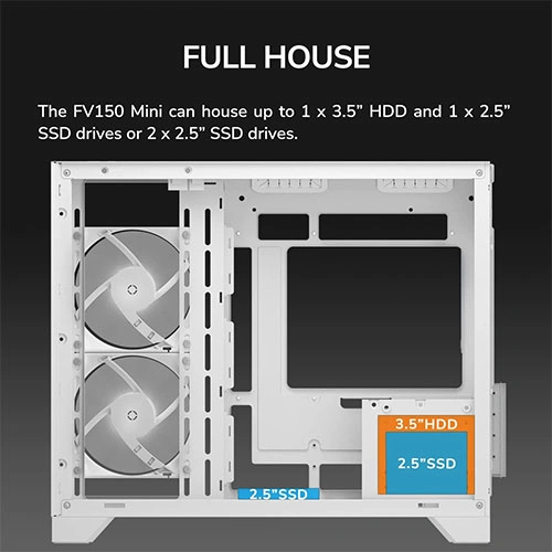 Cougar FV150 Mini White M-ATX Mini Tower Case