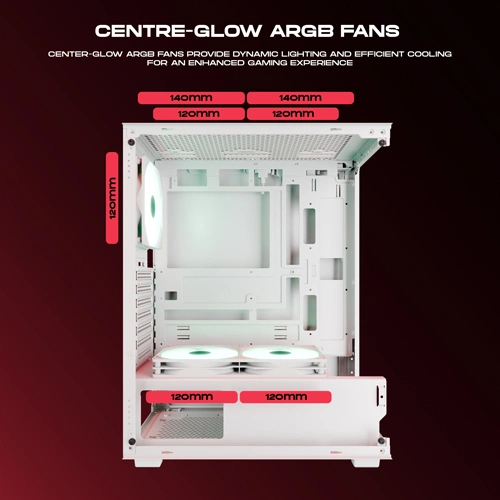 Dawg X 430 ARGB White ATX Mid Tower Case