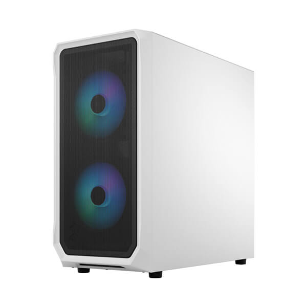 Fractal Design Focus 2 Mesh RGB White TG Clear Tint ATX Mid Tower Case