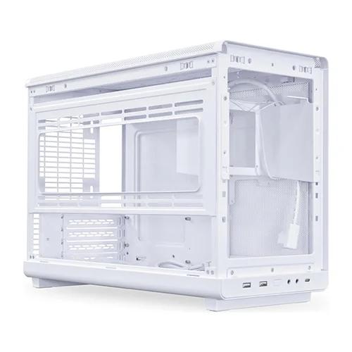 Lian Li A3-mATX Wood White Mini Tower Case with Glass Side Panel
