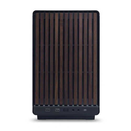 Lian Li A3-mATX Wood Black Mini Tower Case with Glass Side Panel