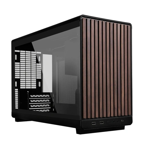 Lian Li A3-mATX Wood Black Mini Tower Case with Glass Side Panel