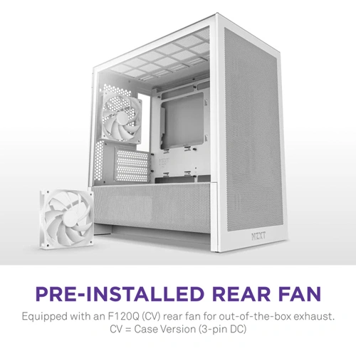 NZXT H3 Flow White M-ATX Mini Tower Case 2025 Edition