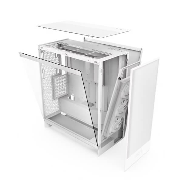 Nzxt H7 Flow RGB White 2024 Edition E-ATX Mid Tower Case
