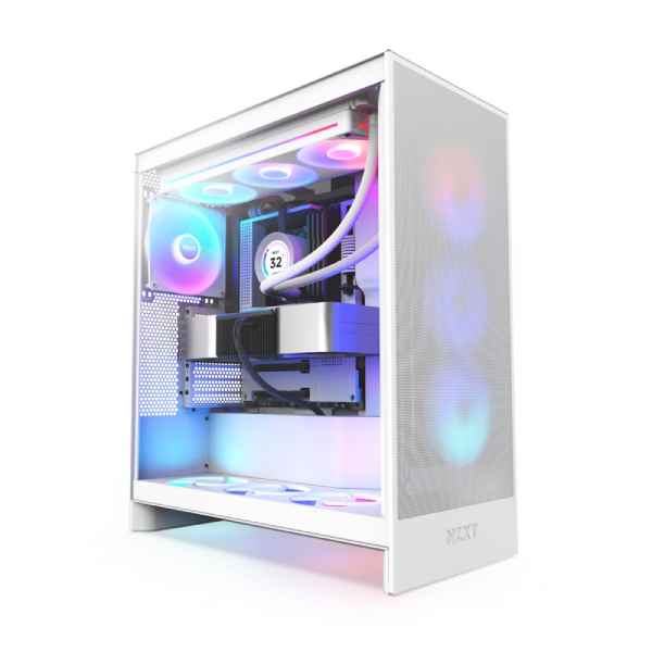 Nzxt H7 Flow RGB White 2024 Edition E-ATX Mid Tower Case